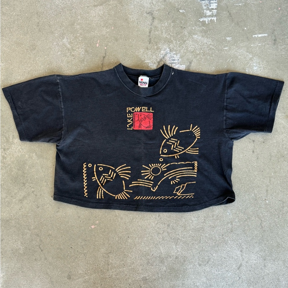 Vintage 1990s Lake Powell single stitch cropped t shirt
